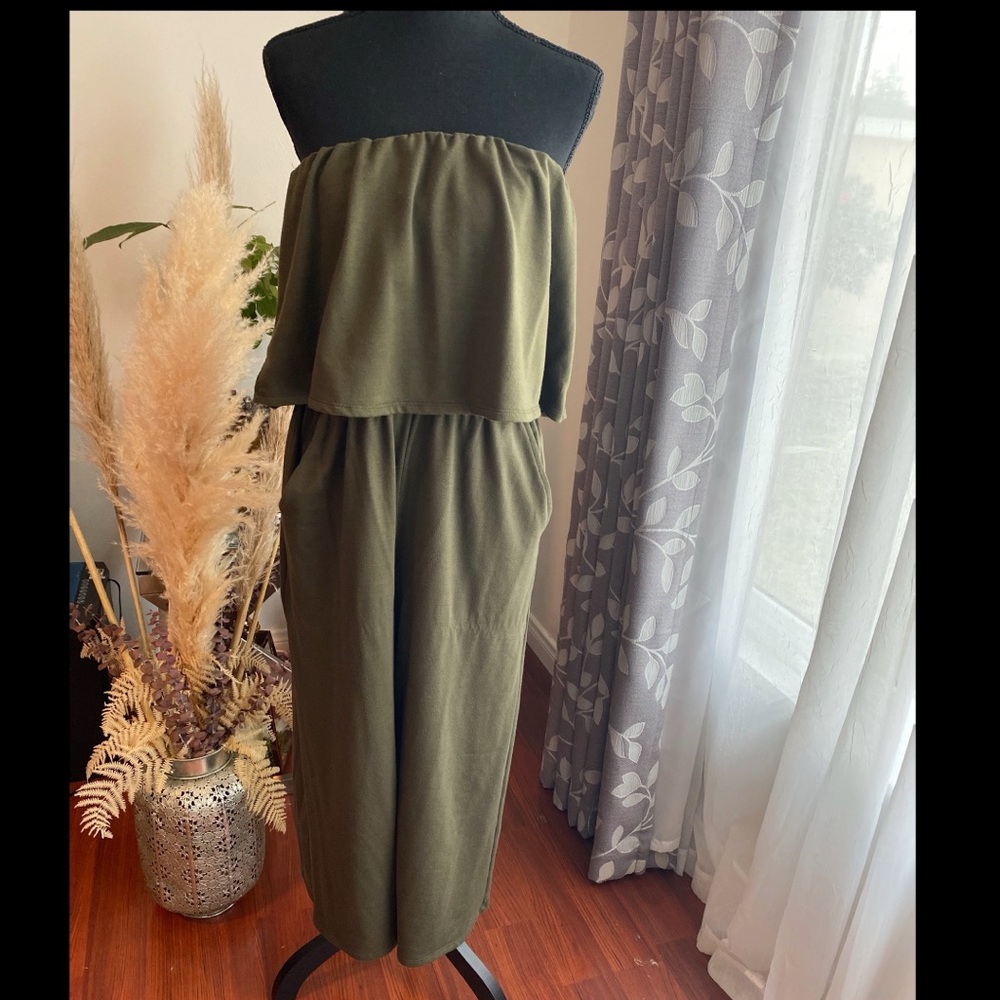 Plus size Hunter Green jumpsuit
